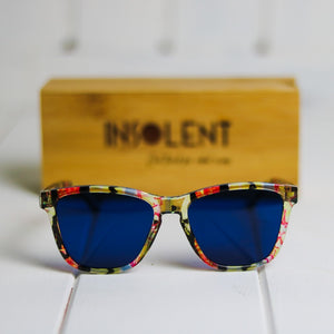 Frontal Gafas de sol polarizadas KANDISKY SUMMER  caja de madera logo INSOLENT