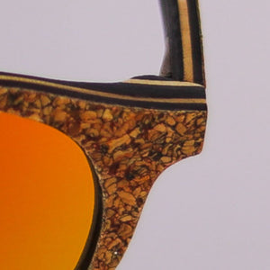Detalle perfil montura Gafas de sol de madera MILOS PEAK